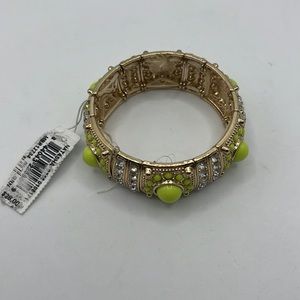 Natasha stretch bracket gold and lime green
